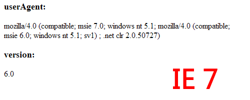 使用jQuery判断IE浏览器版本的代码2