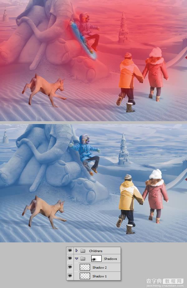photoshop将荒漠场景打造出迪士尼风格的雪景图73