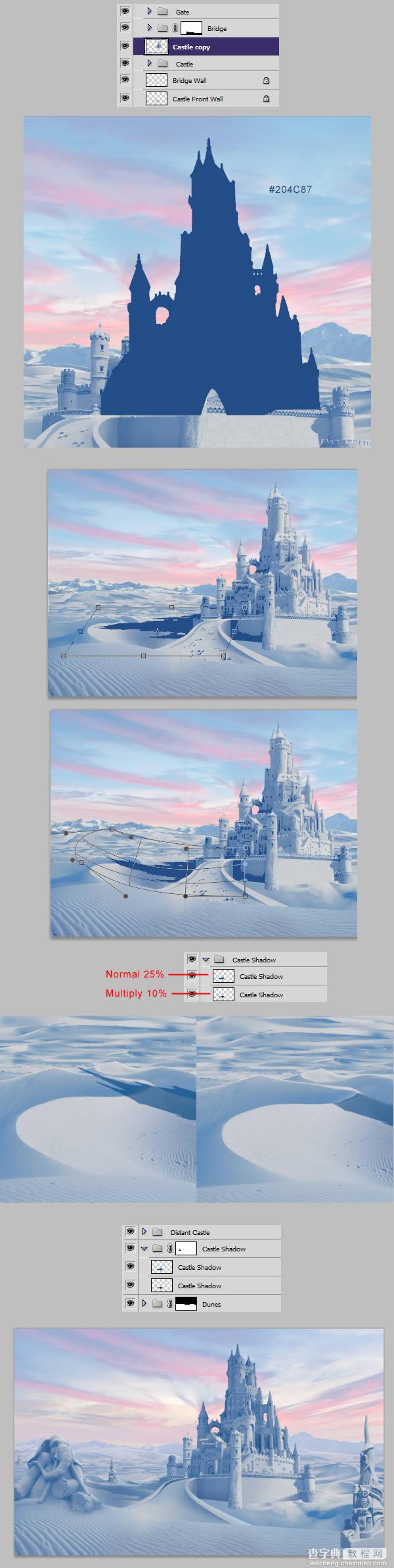 photoshop将荒漠场景打造出迪士尼风格的雪景图61
