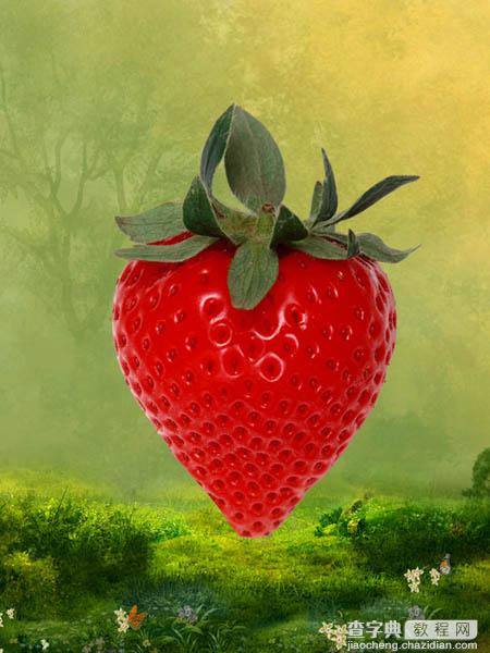 photoshop合成制作出非常可爱的红色草莓小房子5
