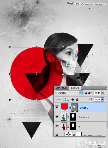 Photoshop合成尸变人物的立体效果个性海报34