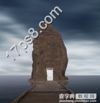 photoshop合成制作出奇形怪状的石头房子矗立在海边的恐怖场景23