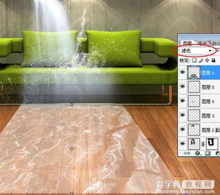 photoshop 超强合成从相框流出的瀑布18