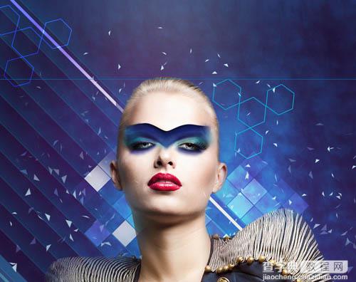 Photoshop设计打造绚丽的蓝色潮装人物海报131