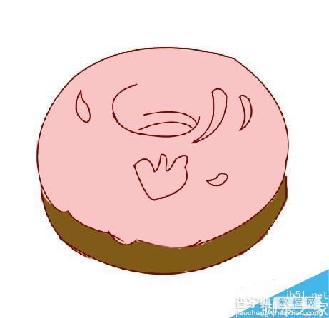 用Photoshop绘制萌萌哒的草莓甜甜圈3