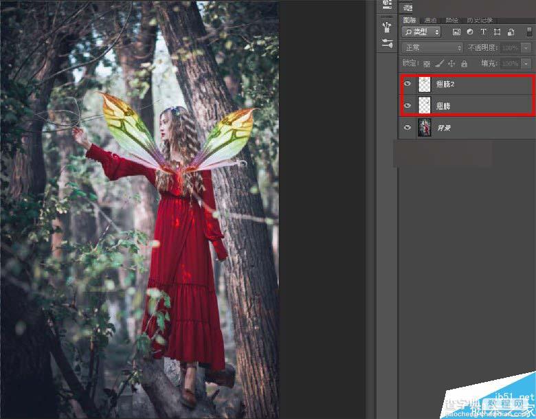 Photoshop调出唯美的森林人像童话梦境效果13