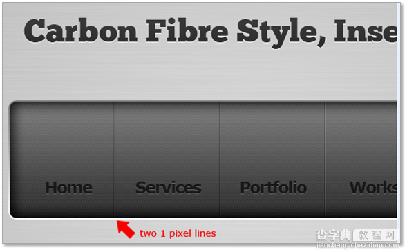 Photoshop 绘制碳纤维风格的网页导航按钮18