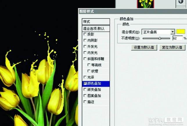 photoshop合成动感的喷溅郁金香教程7