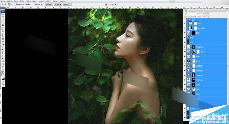 Photoshop将外景美女人像调出唯美的电影胶片效果28