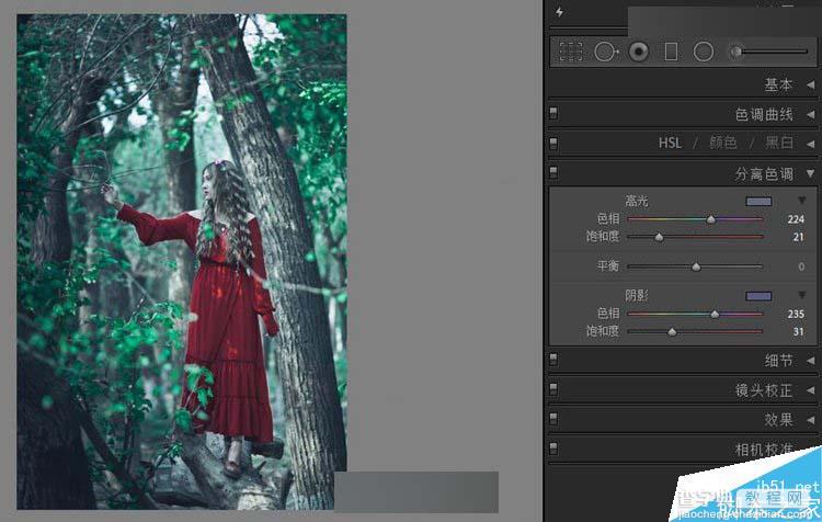 Photoshop调出唯美的森林人像童话梦境效果6