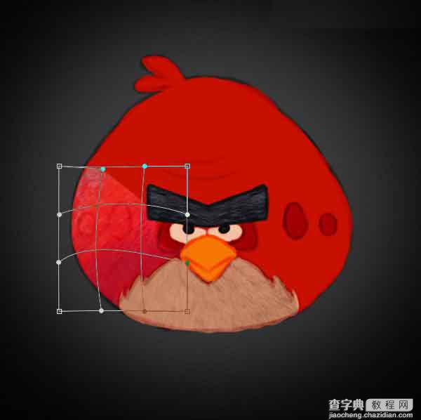 Photoshop绘制超逼真的红色可爱的愤怒的小鸟9