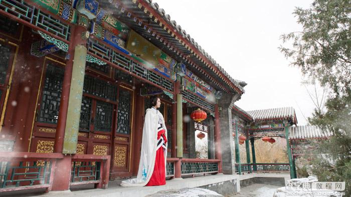 Photoshop为古装人物图片快速打造出暗蓝色水墨效果1