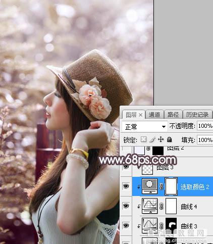 Photoshop将夏季外景人物图片打造出唯美的中性红褐色33