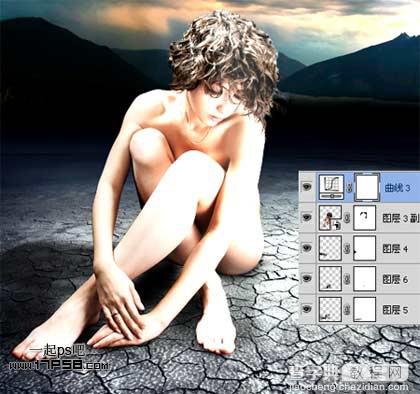 photoshop合成夜半梦境坐在孤灯旁取暖的女精灵18