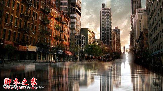 PS合成制作出梦幻创意的水上城市7