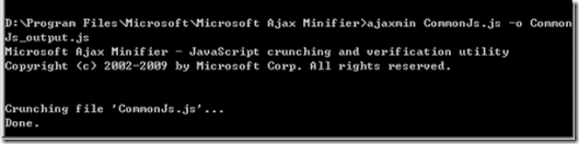 Microsoft Ajax Minifier 压缩javascript的方法1