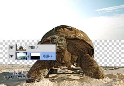 photoshop合成制作海龟岛­自然场景6