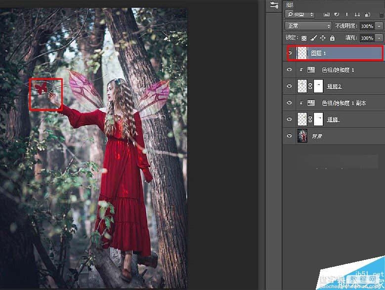 Photoshop调出唯美的森林人像童话梦境效果24