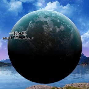 PS合成巨大月亮在水面升起的唯美梦幻场景图片18