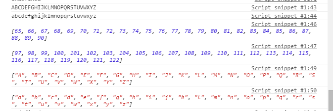 javascript生成大小写字母1