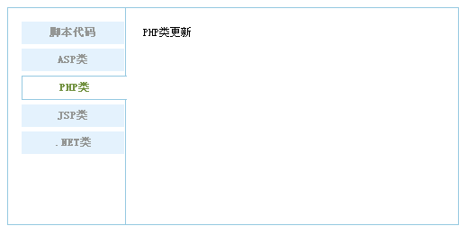 JS实现淡蓝色简洁竖向Tab点击切换效果1