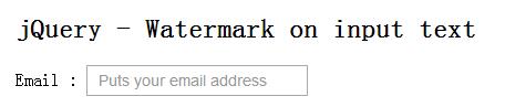 简单实现的JQuery文本框水印插件1