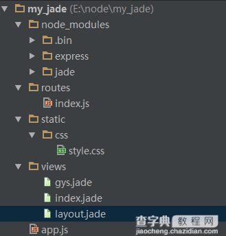 node+express+jade制作简单网站指南1