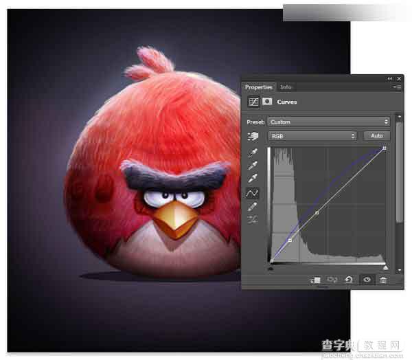 Photoshop绘制超逼真的红色可爱的愤怒的小鸟20