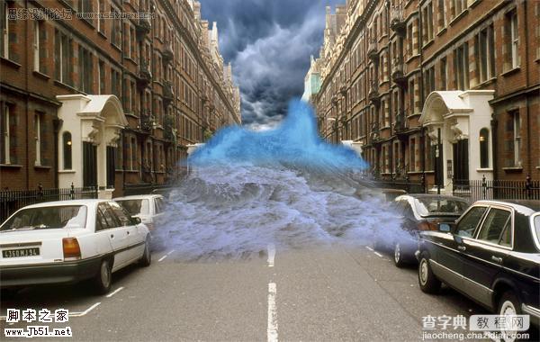 photoshop 经典合成城市里暴涨的洪水19