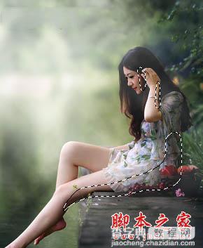 Photoshop利用滤镜打造唯美的古典暗绿色烟雾外景美女图片36