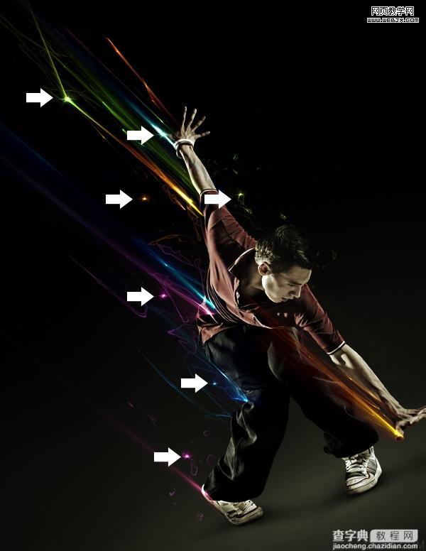 photoshop 迷人光线环绕的动感男生街舞海报20
