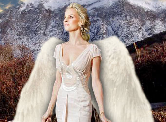 Photoshop合成梦幻唯美的雪山上白色天使9