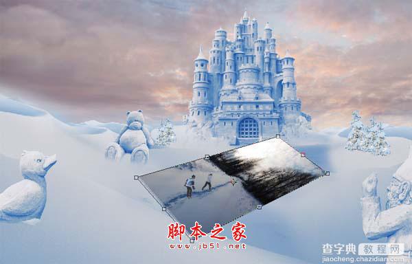 photoshop合成制作漂亮的雪景卡通乐园60