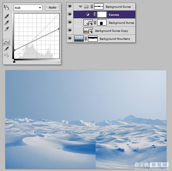 photoshop将荒漠场景打造出迪士尼风格的雪景图19