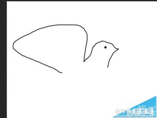 ps怎么绘制一个简单的简笔画和平鸽子?7