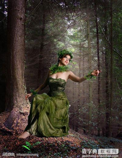 photoshop 合成漂亮的森林女皇5
