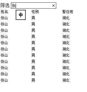 基于jquery实现表格内容筛选功能实例解析1