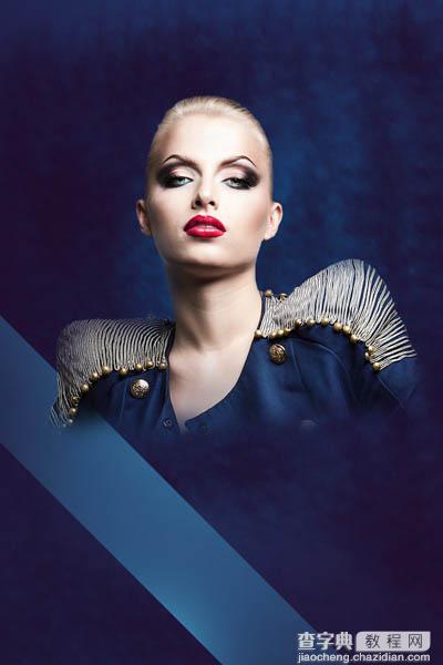 Photoshop设计打造绚丽的蓝色潮装人物海报19