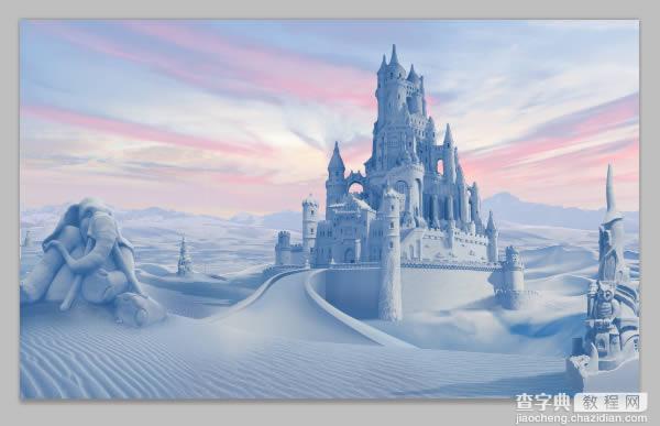 photoshop将荒漠场景打造出迪士尼风格的雪景图65