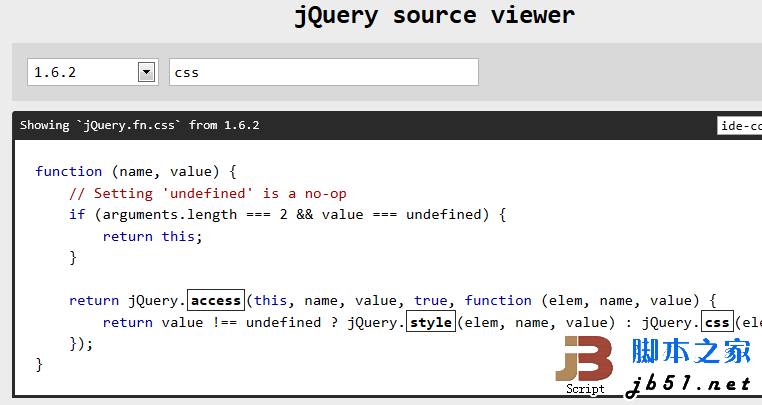 查看源码的工具 学习jQuery源码不错的工具1