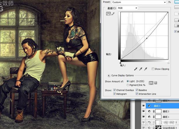 photoshop将人物与古堡合成逼真完美的写真效果17