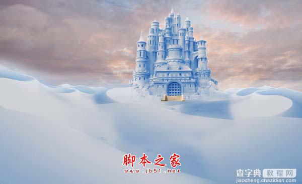 photoshop合成制作漂亮的雪景卡通乐园40