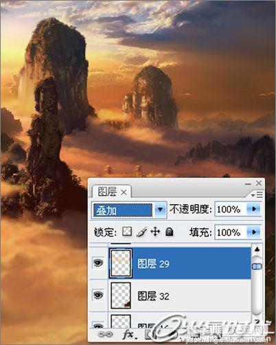 Photoshop cs3照片合成:神奇自然景观17