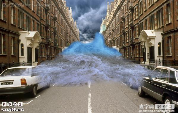 photoshop 经典合成城市里暴涨的洪水20