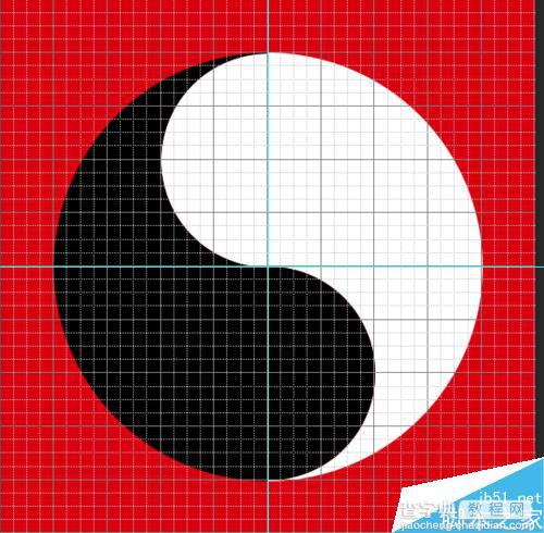 Photoshop简单绘制太极八卦图4