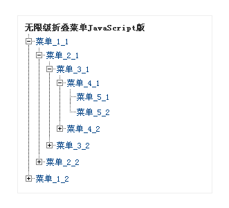 JS实现无限级网页折叠菜单(类似树形菜单)效果代码1