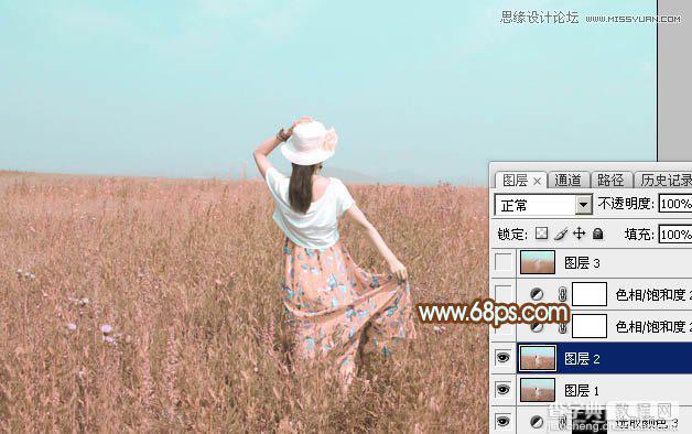 使用Photoshop给外景人像调出韩系粉色效果教程26
