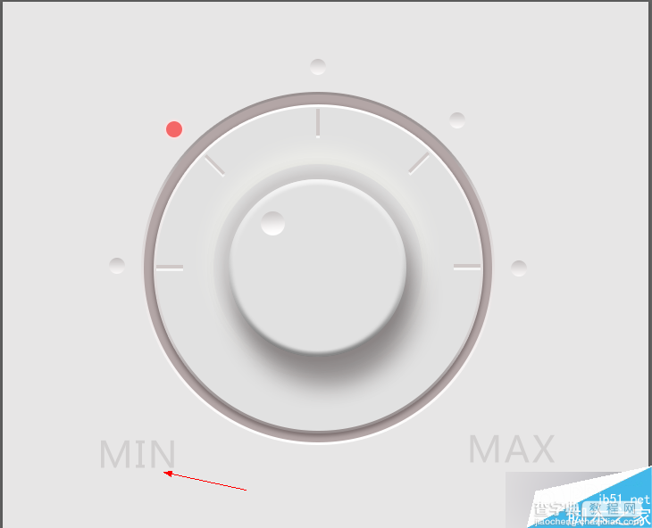 PS鼠绘一个超简洁的白色音乐控制旋钮36