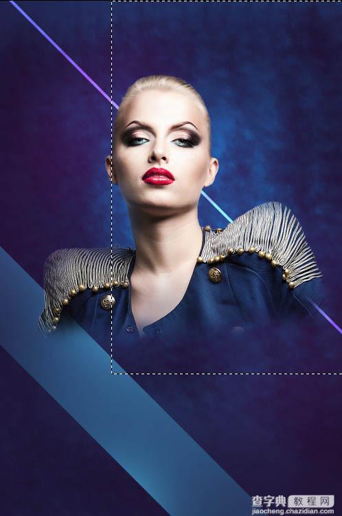 Photoshop设计打造绚丽的蓝色潮装人物海报26