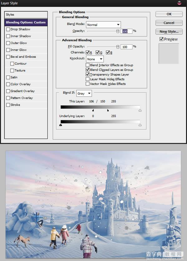 photoshop将荒漠场景打造出迪士尼风格的雪景图89